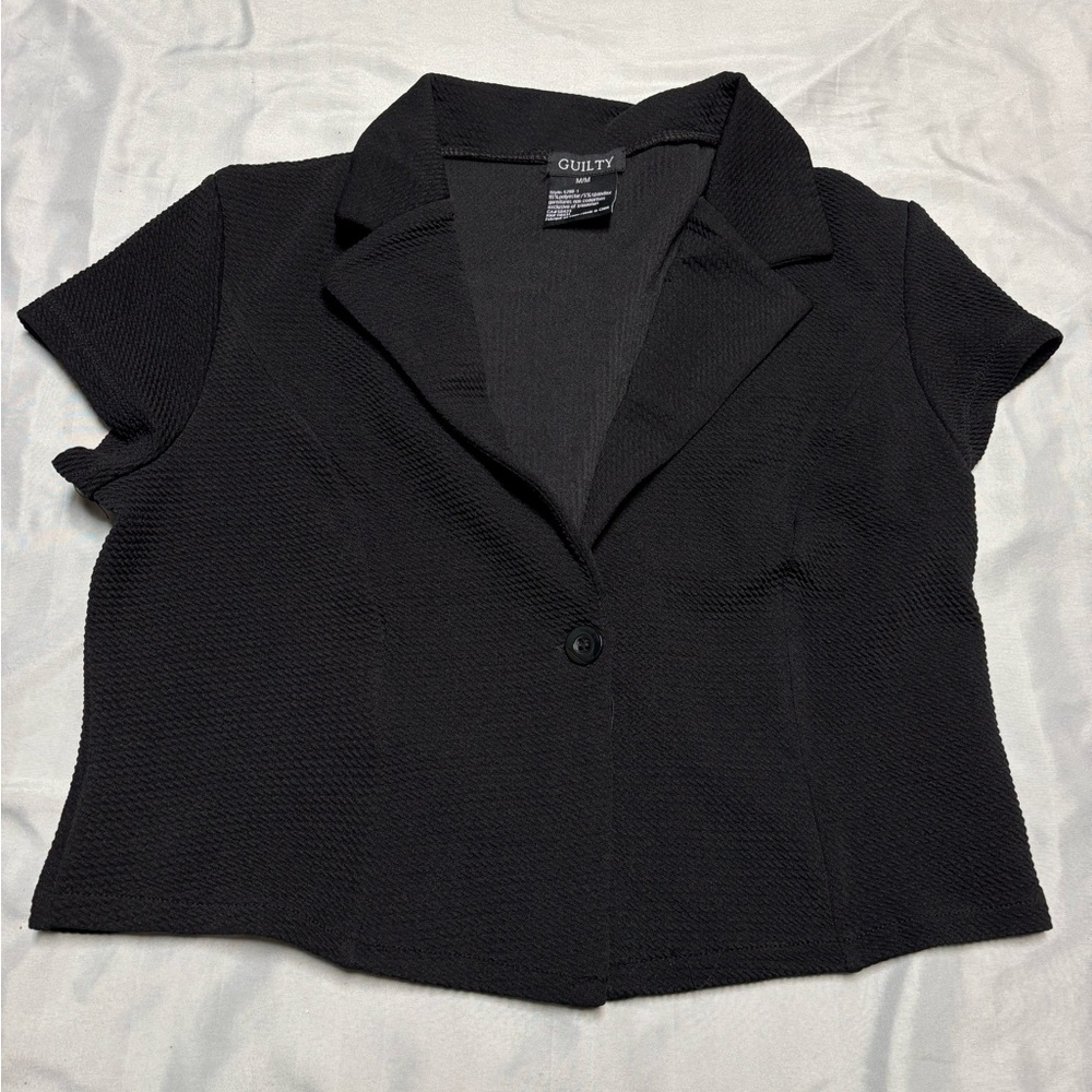 Women’s Black Short Sleeve Blouse